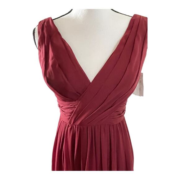 New ~  DESSY COLLECTION ~ Gorgeous Burgundy full length dress- sz 2R FALL - Picture 6 of 8